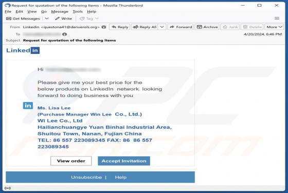 Estafa por correo electrónico Products On LinkedIn