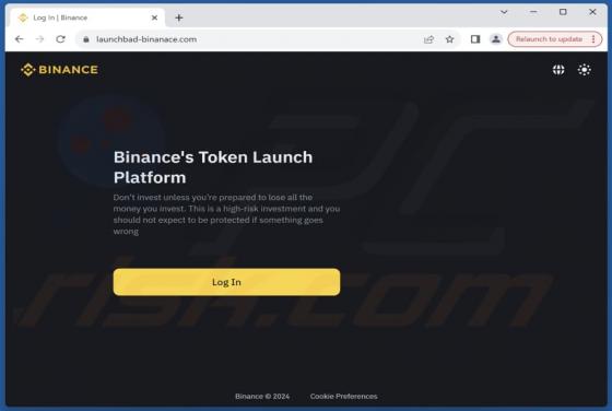 Estafa Binance's Token Launch