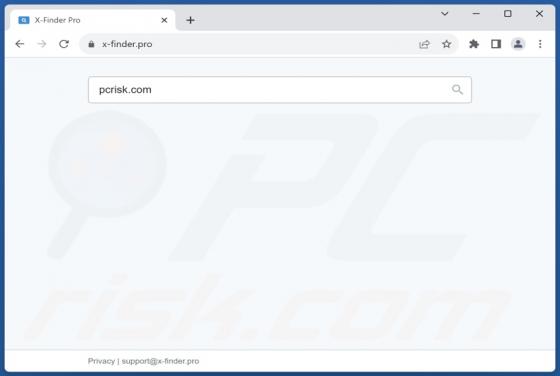 Redireccionamiento de X-finder.pro
