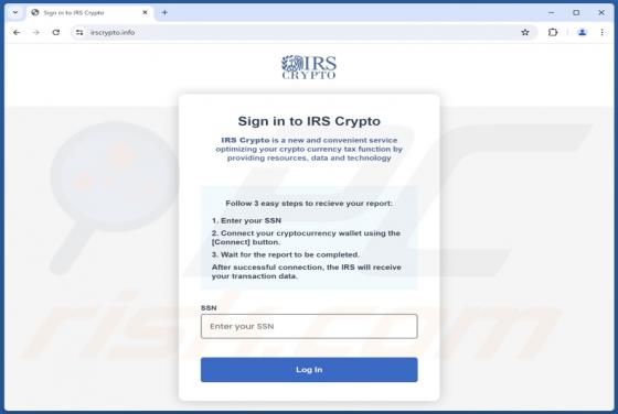 Estafa IRS Crypto