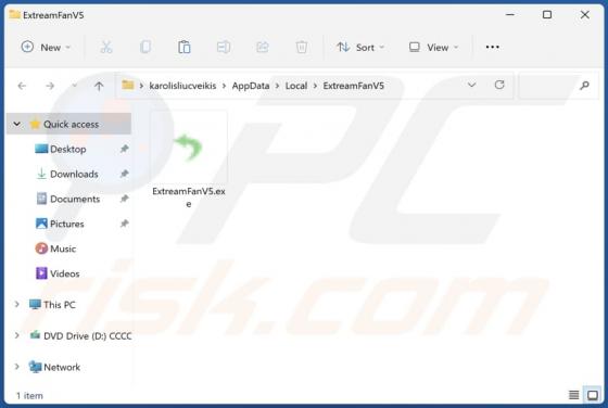 ExtreamFanV5 Aplicación no deseada