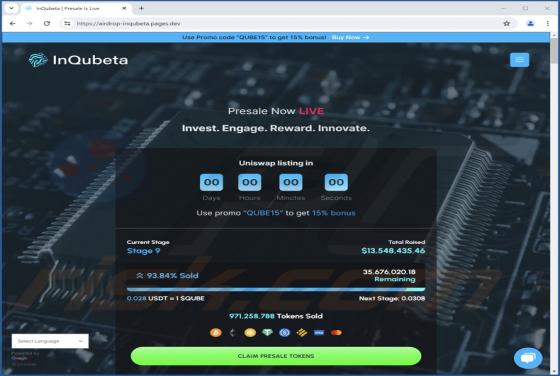 InQubeta Token Presale Estafa