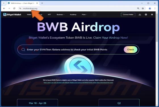 Bitget Wallet (BWB) Airdrop Estafa