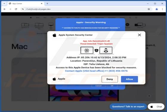 Access To This Apple Device Has Been Blocked POP-UP Estafa (Mac)