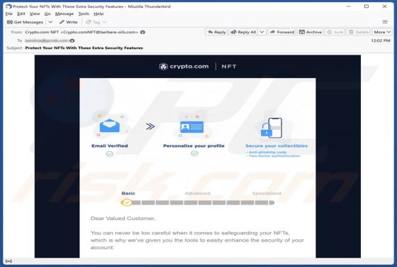 Estafa por correo electrónico Crypto.com