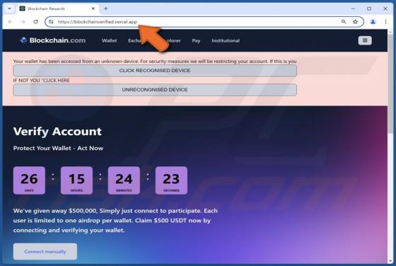 Blockchain.com Airdrop Estafa