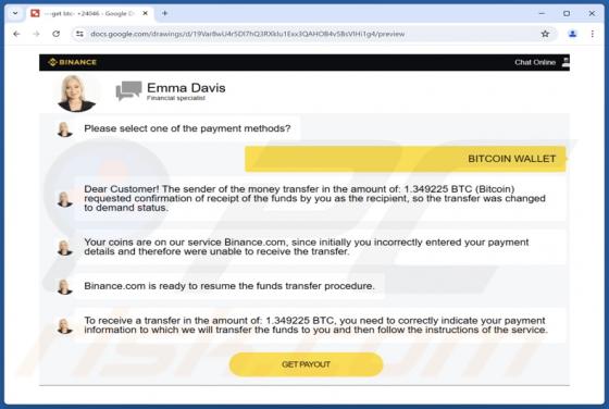 Binance Bitcoin Payout Estafa