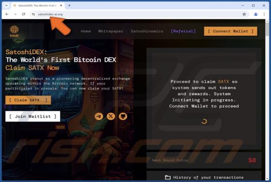 Claim SatoshiDEX (SATX) Estafa