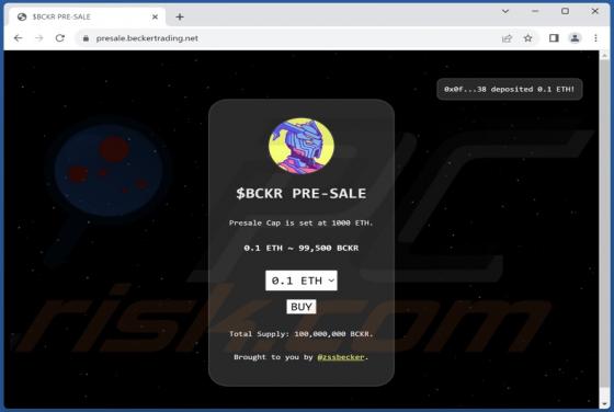 $BCKR PRE-SALE Estafa