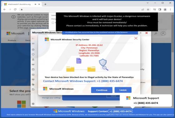 Blocked Due To Illegal Activity By The State POP-UP Estafa
