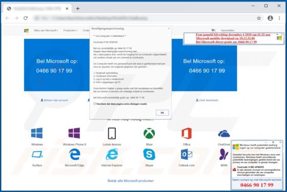 Error code # MS-6F0EXFE POP-UP Estafa