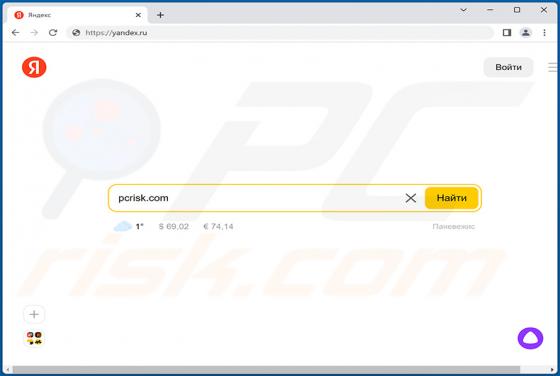 Redireccionamiento de yandex.ru