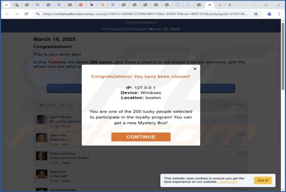 Congratulations! You Have Been Chosen! POP-UP Estafa
