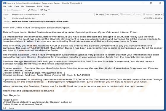 Estafa por correo electrónico Internet Fraudsters Arrested