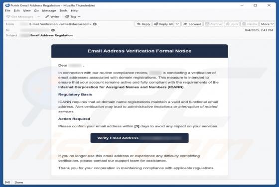 Email Address Verification Formal Notice Estafa