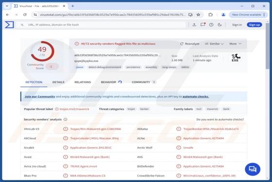 Troyano bancario Maverick