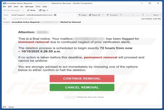 Neglect Of Prior Verification Alerts Email Estafa