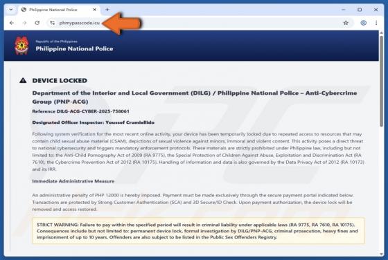 Device Locked Due To Access To Illegal Content Estafa