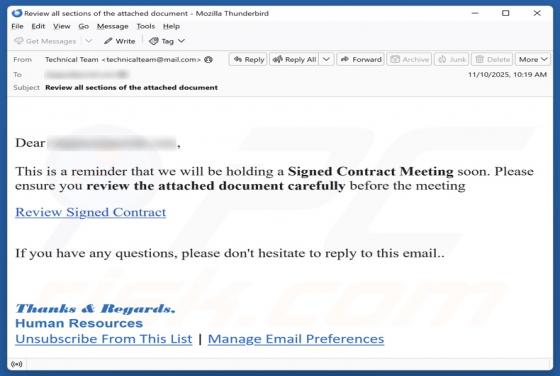 Signed Contract Meeting Email Estafa