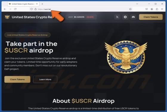 United States Crypto Reserve ($USCR) Airdrop Estafa