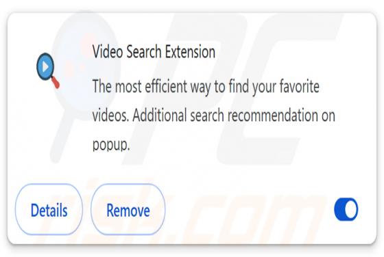 Video Search Extension Secuestrador de Navegador