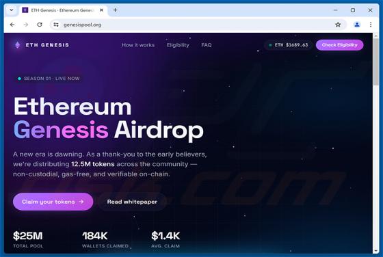 Ethereum Genesis Airdrop estafa