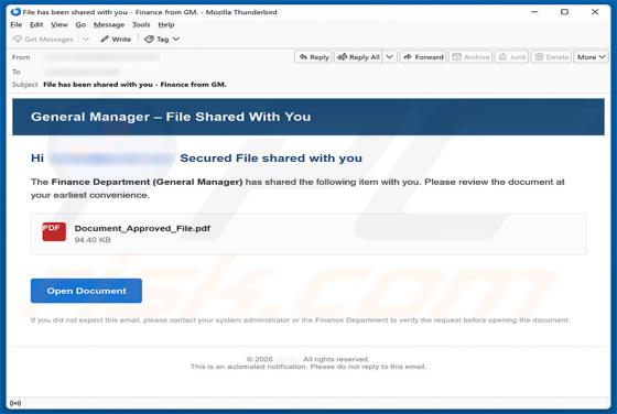 Finance Department (General Manager) Secure File estafa por correo electrónico