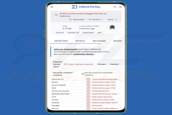 RemControl troyano bancario (Android)