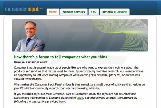 Software publicitario Consumer Input