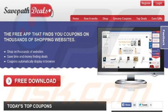 Software publicitario Savepath Deals