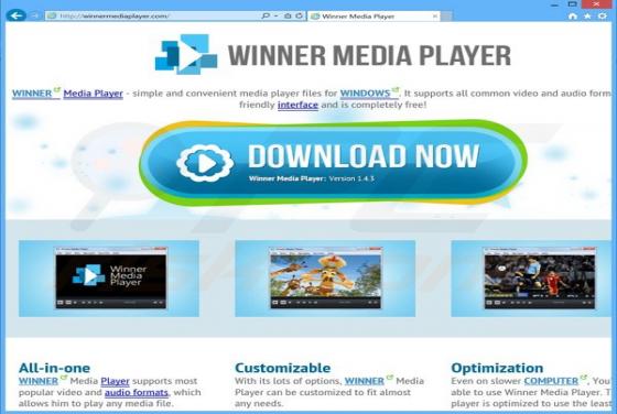 Software publicitario Winner Media Player