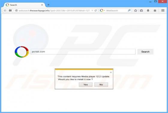 Websearch.thesearchpage.info se carga sin permiso