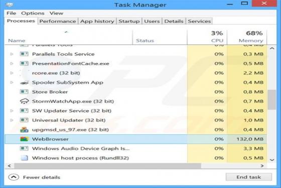 Anuncios de WebBrowser