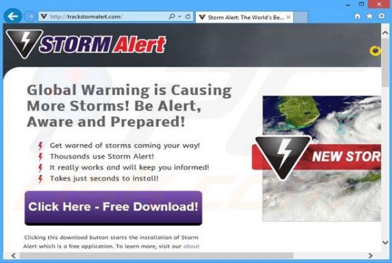 Software publicitario Storm Alert