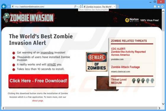 Software publicitario Zombie Invasion