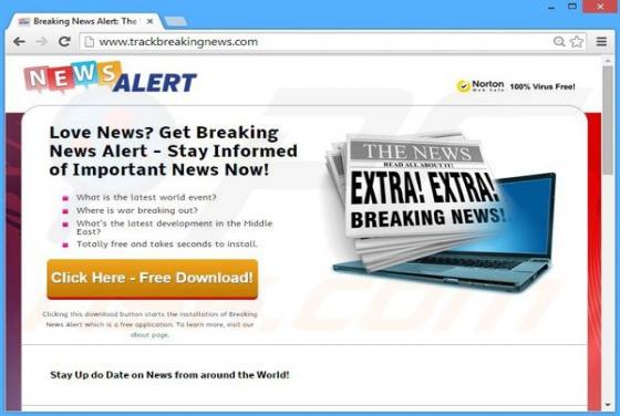 Software publicitario Breaking News Alert