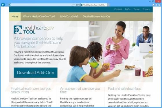 Software publicitario Healthcare Gov Tool
