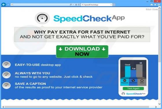 Software publicitario SpeedCheckApp