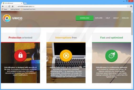 Software publicitario Unico Browser