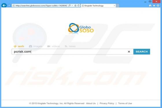 Redireccionamiento a Searches.globososo.com