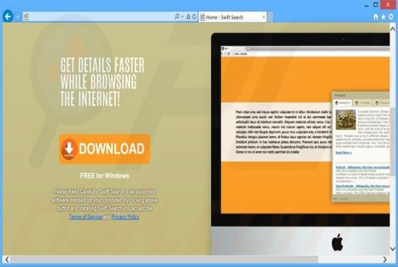 Software publicitario Swift Search