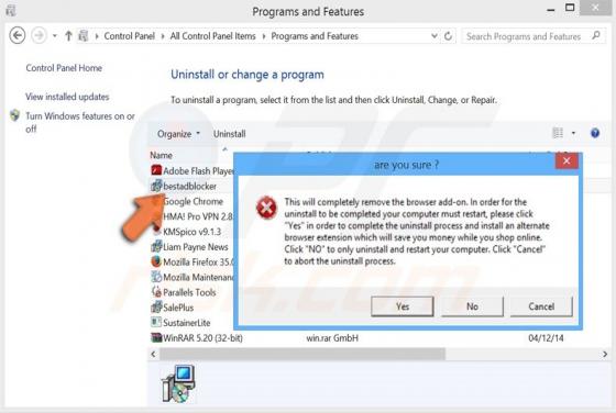 Software publicitario bestadblocker
