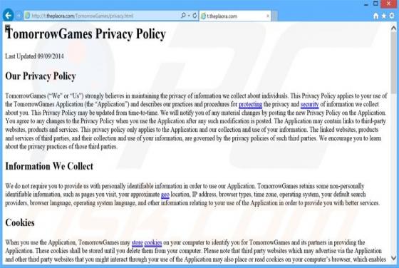 Software publicitario TomorrowGames