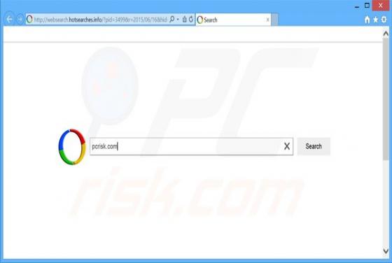 Redireccionamiento a Websearch.hotsearches.info