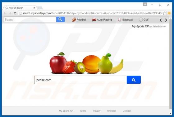Redireccionamiento a Search.mysportsxp.com