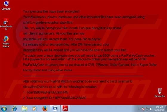 Virus criptográfico CryptInfinite