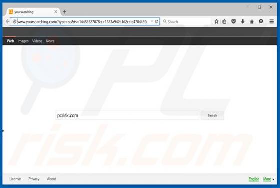 Redireccionamiento a Yoursearching.com