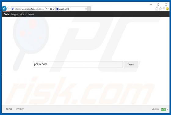 Redireccionamiento a Mysites123.com