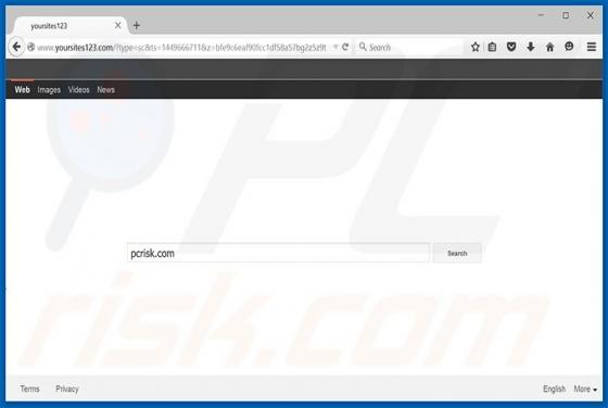 Redireccionamiento a Yoursites123.com