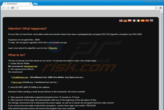 Virus criptográfico Radamant